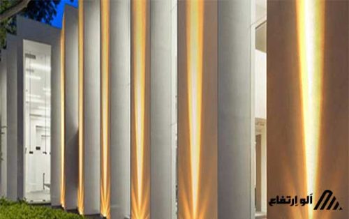 نورپردازی نمای ساختمان شبانه